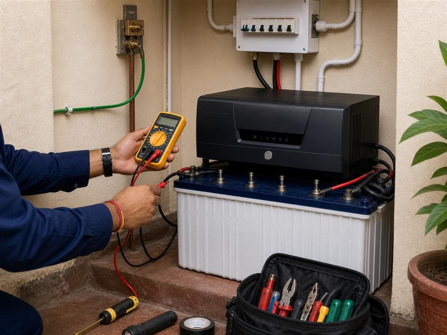 इन्व्हर्टर बॅटरी आणि earthing electrical service